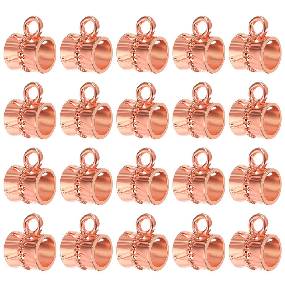 4824 200Pcs Bail Beads Charm, Loose Spacer Beads Pendants Bulk Mini Clasp